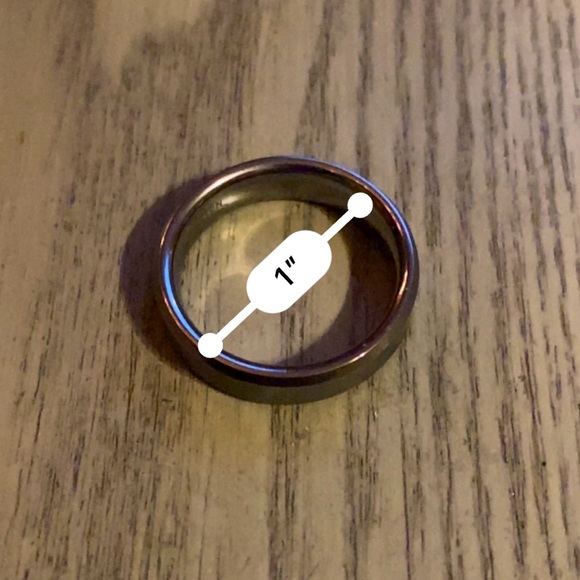 Mens Silver Tungsten Ring Size 11 - Picture 5 of 5